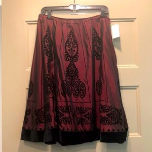 MSK Maroon and Black Skirt